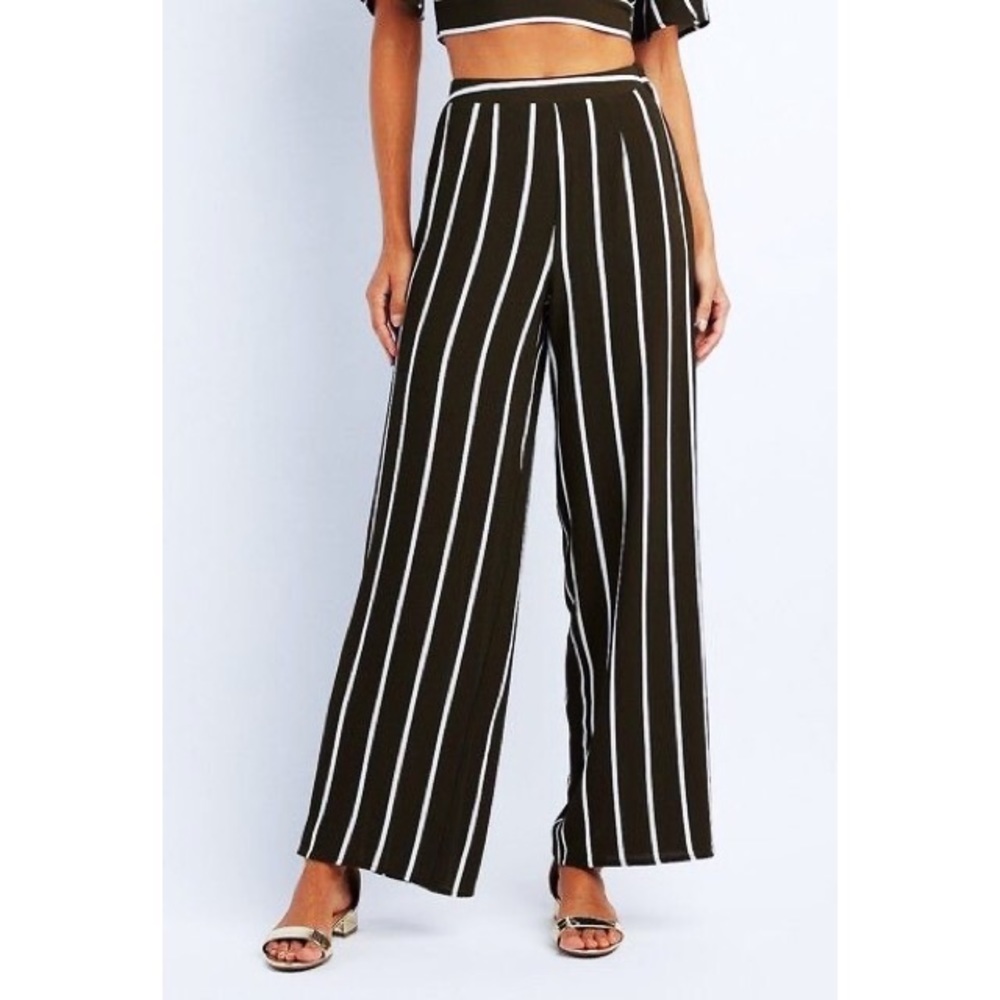 Striped Wide Leg Pants